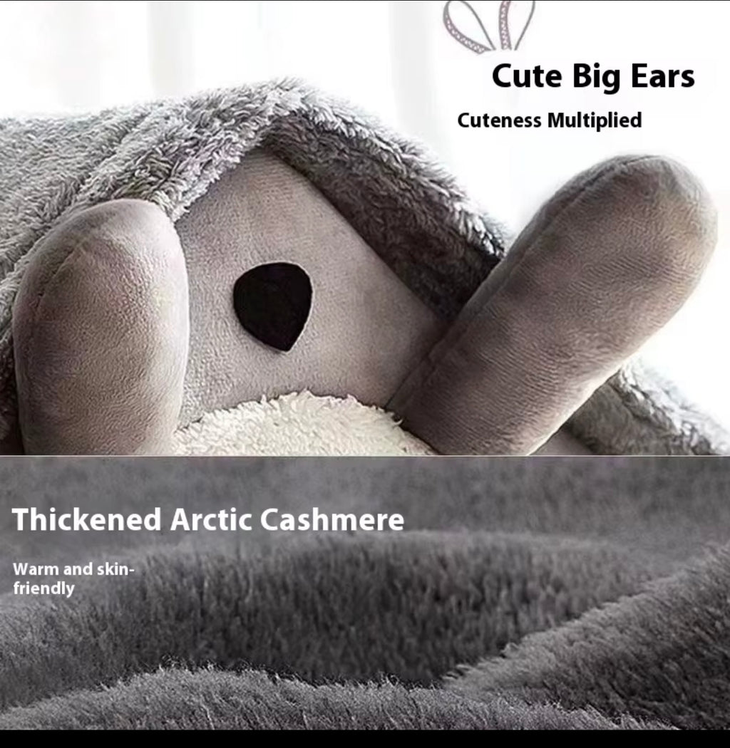 Cozy Bunny Ear Pet Hideaway House Bed