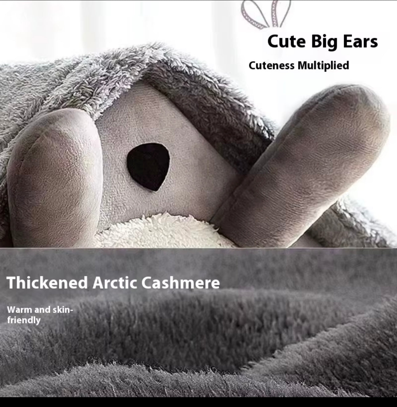 Cozy Bunny Ear Pet Hideaway House Bed