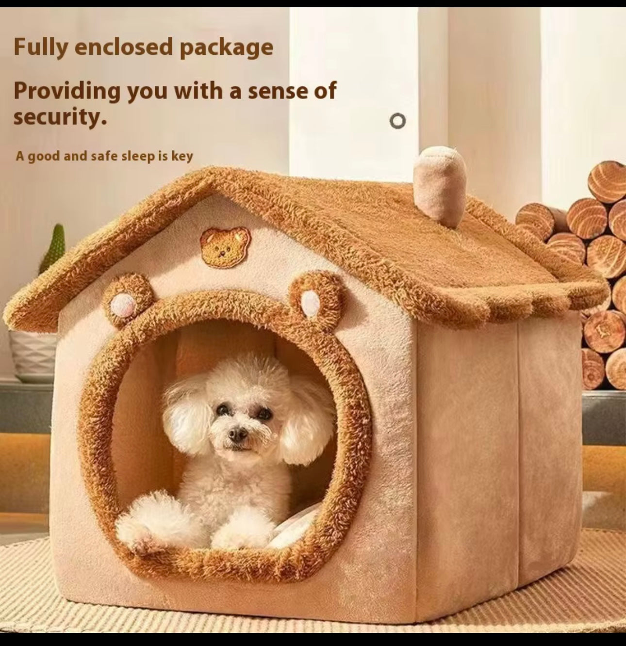 Cozy Bunny Ear Pet Hideaway House Bed